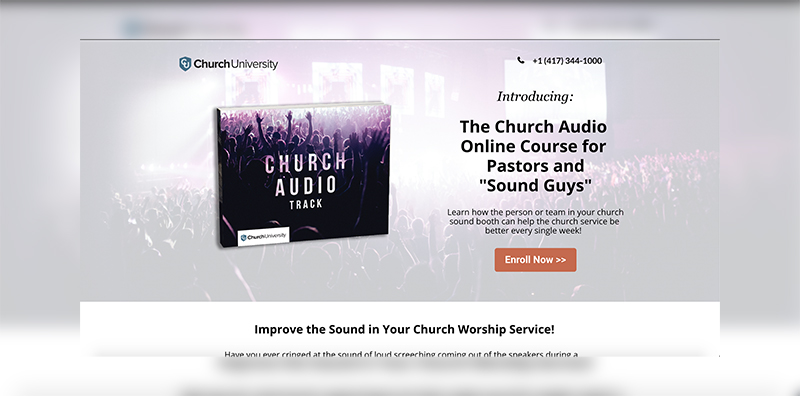 ChurchUniversity.com screenshot