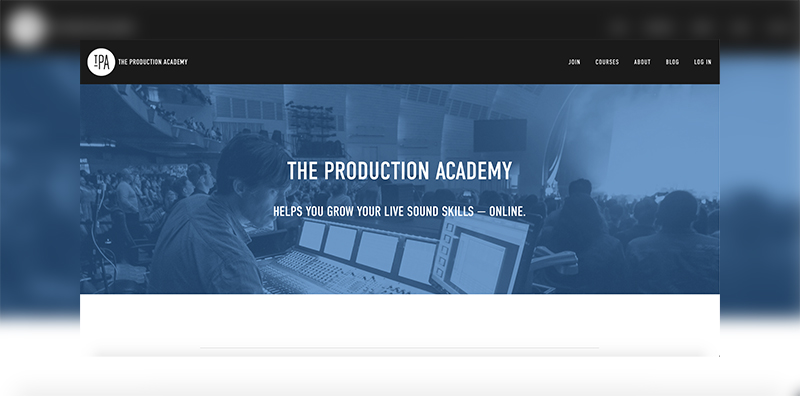 TheProductionAcademy.com Screenshot