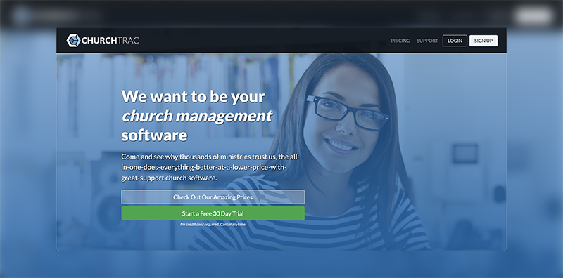 Churchtrac.com Screenshot