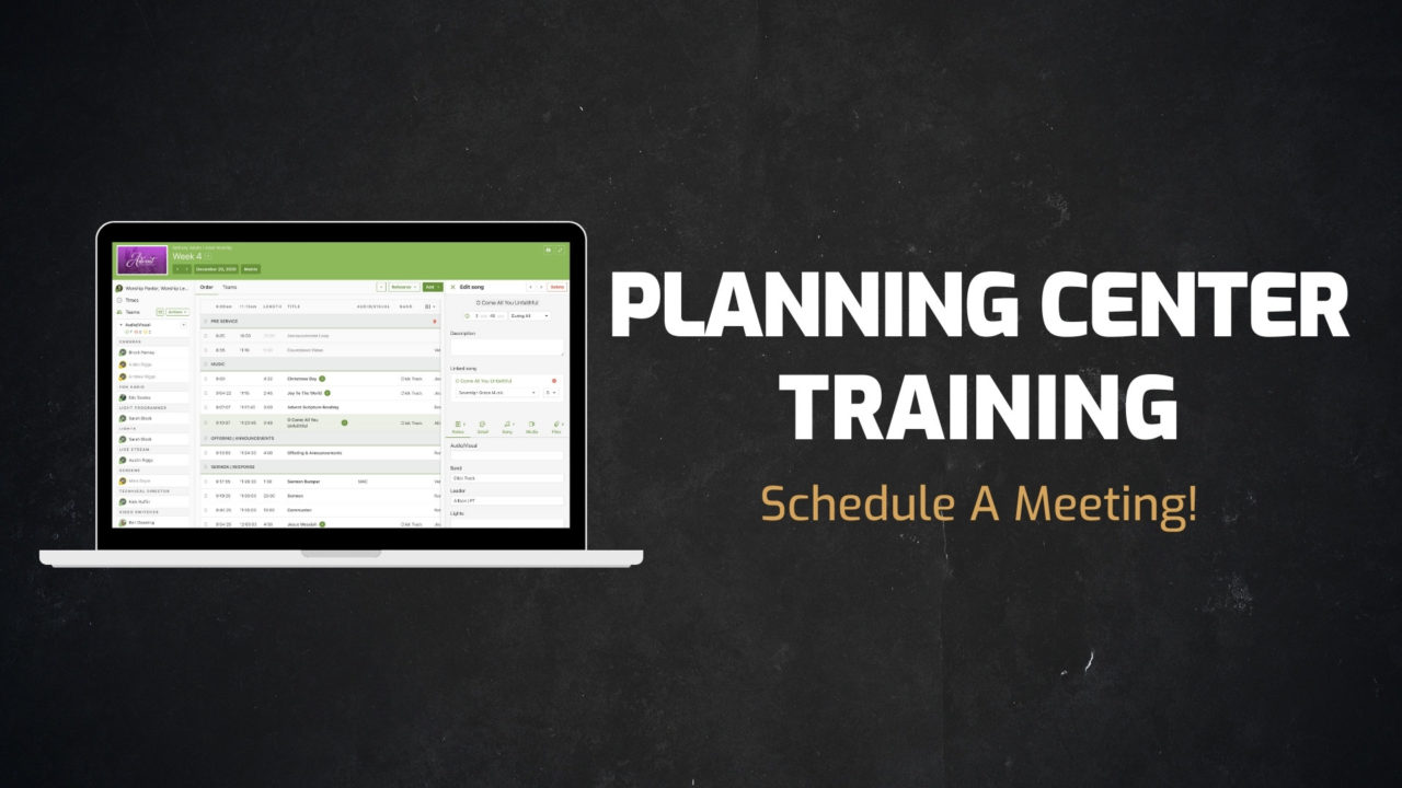Planning Center Training WorshipResources.church