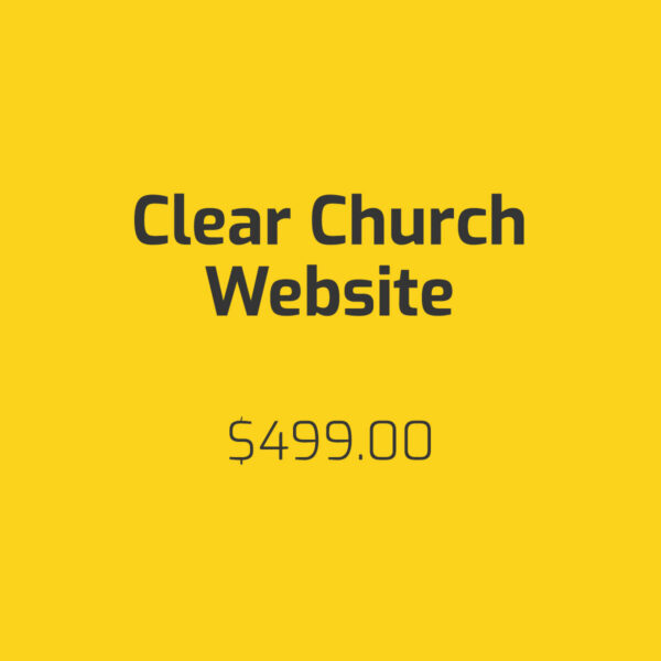 Clear Church Website Product Image